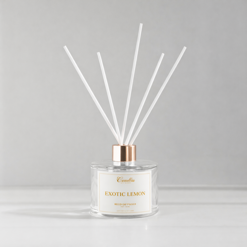 Exotic Lemon Diffuser Fresh Citrus Reed Diffuser – Camellia Lux Scents